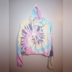 Aero Tie-Dye Cropped Hoodie Size Medium